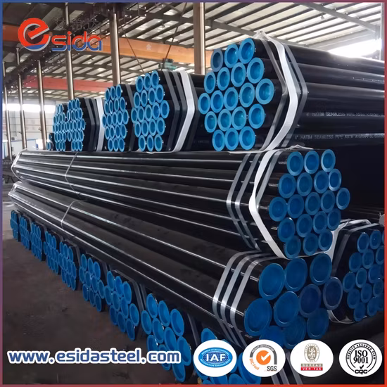 ASTM 210c A53 A106 A333 A335 St52 DN15 Sch40 Q235B Q355b LSAW Hfw ERW SSAW Углеродный черный сплав Горячекатаная/холоднокатаная сварная стальная труба/цена на трубу